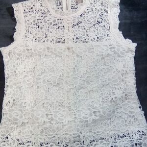 Nanette Lepore Lace Blouse - Cream